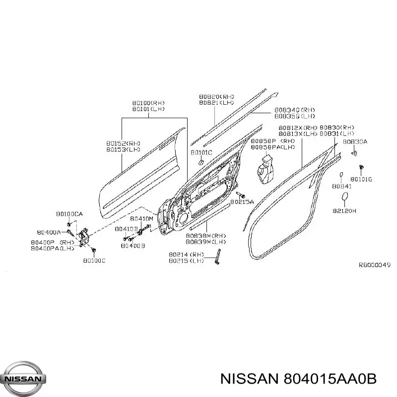 Gozno da porta dianteira esquerda para Infiniti QX60 (L50HV)