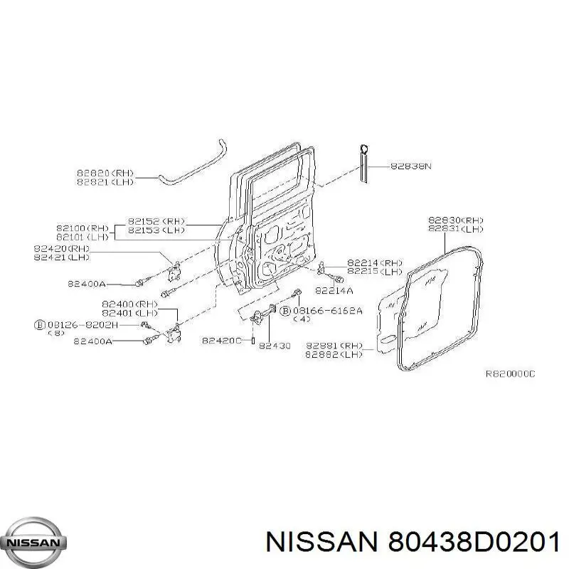  80438D0201 Nissan