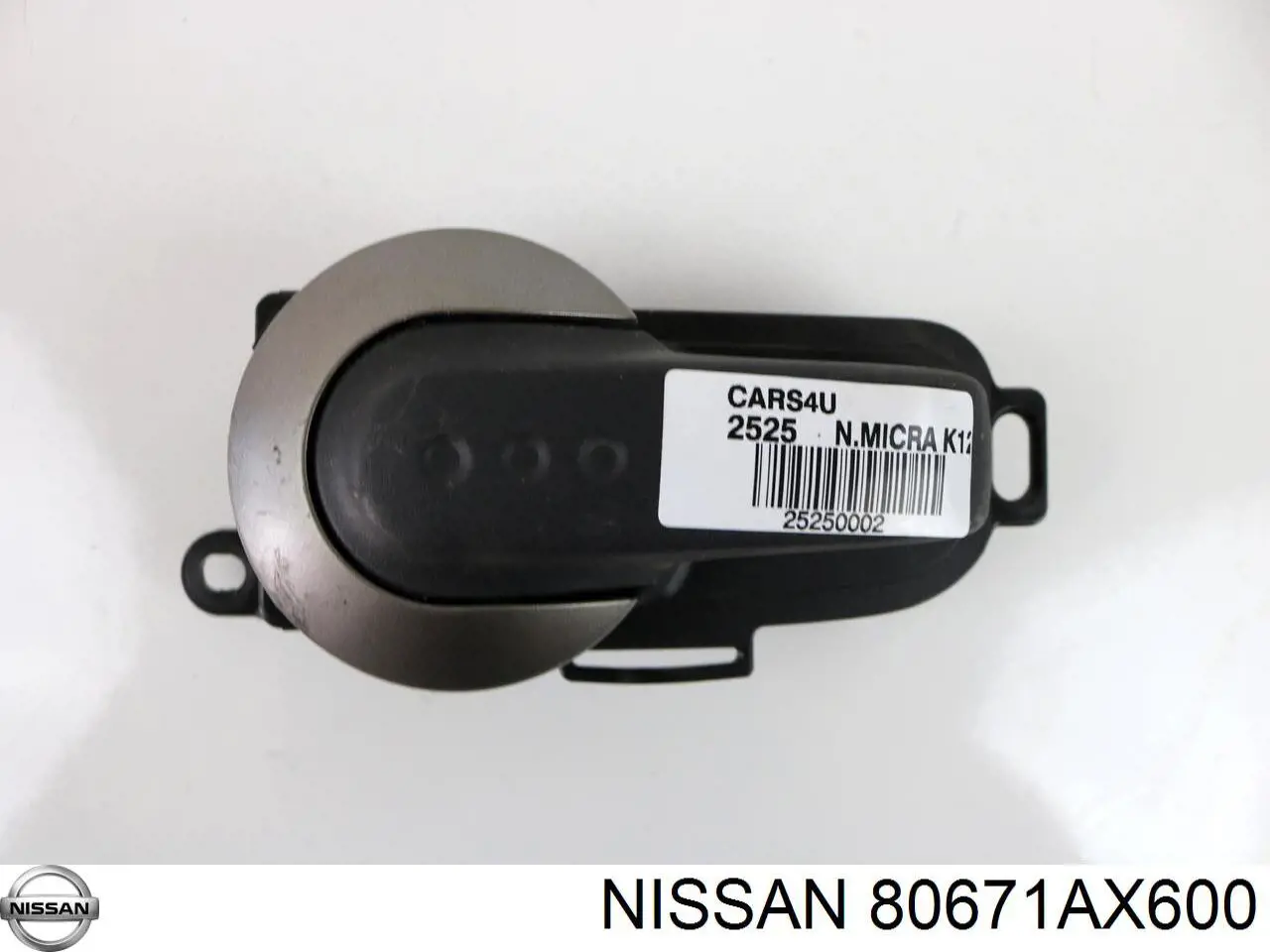 80671AX600 Nissan maçaneta interna esquerda da porta dianteira