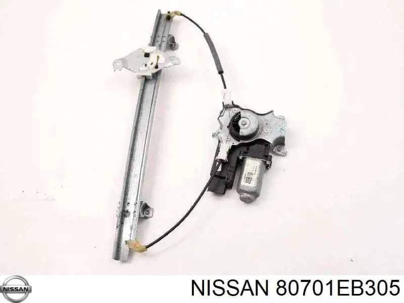 80701EB305 Nissan mecanismo de acionamento de vidro da porta dianteira esquerda