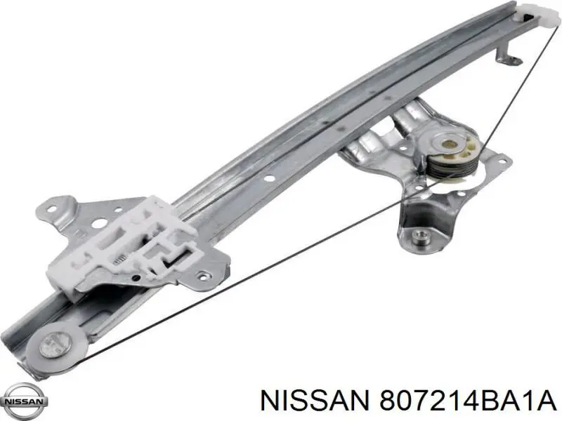 807214BA1A Nissan mecanismo de acionamento de vidro da porta dianteira esquerda