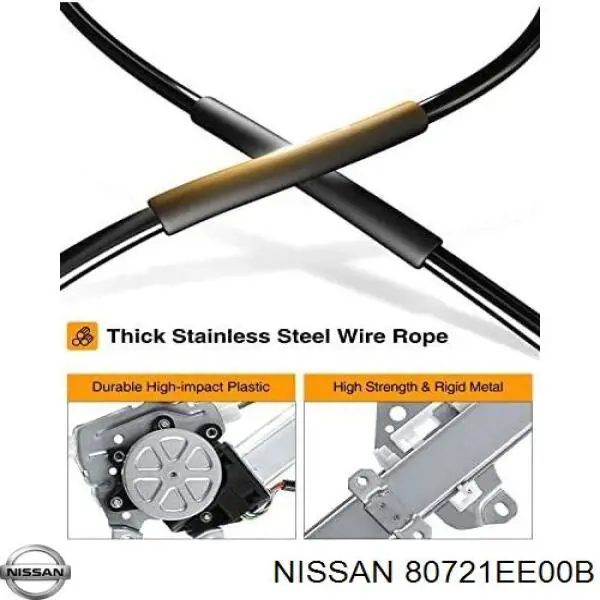 Механизм стеклоподъемника водительской двери Nissan/Infiniti 80721EE00A цена, от 15.53 USD