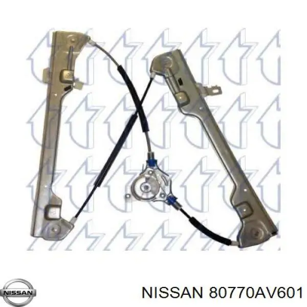 80770AV601 Nissan механизм стеклоподъемника двери передней правой