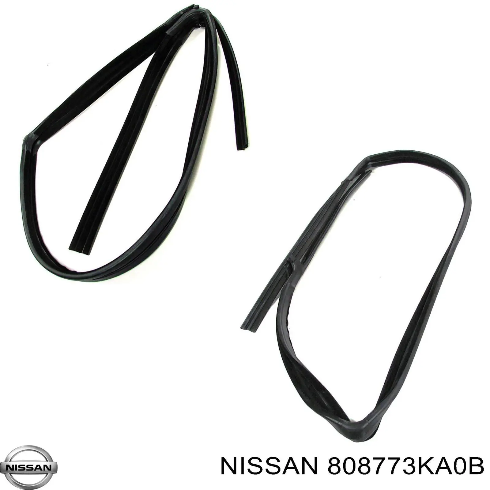 808773KA0A Nissan moldura da porta dianteira esquerda