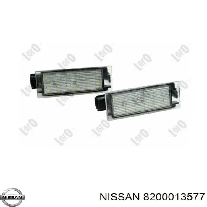 8200013577 Nissan lanterna da luz de fundo de matrícula traseira