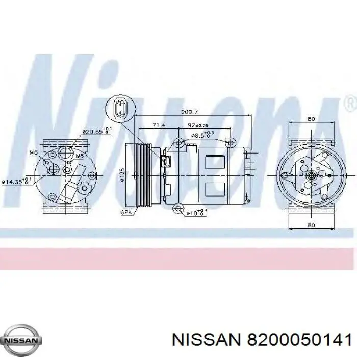 8200050141 Nissan компрессор кондиционера