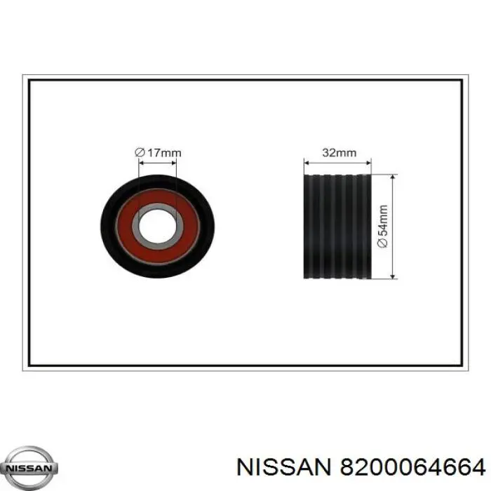 Паразитный ролик ГРМ 8200064664 Nissan