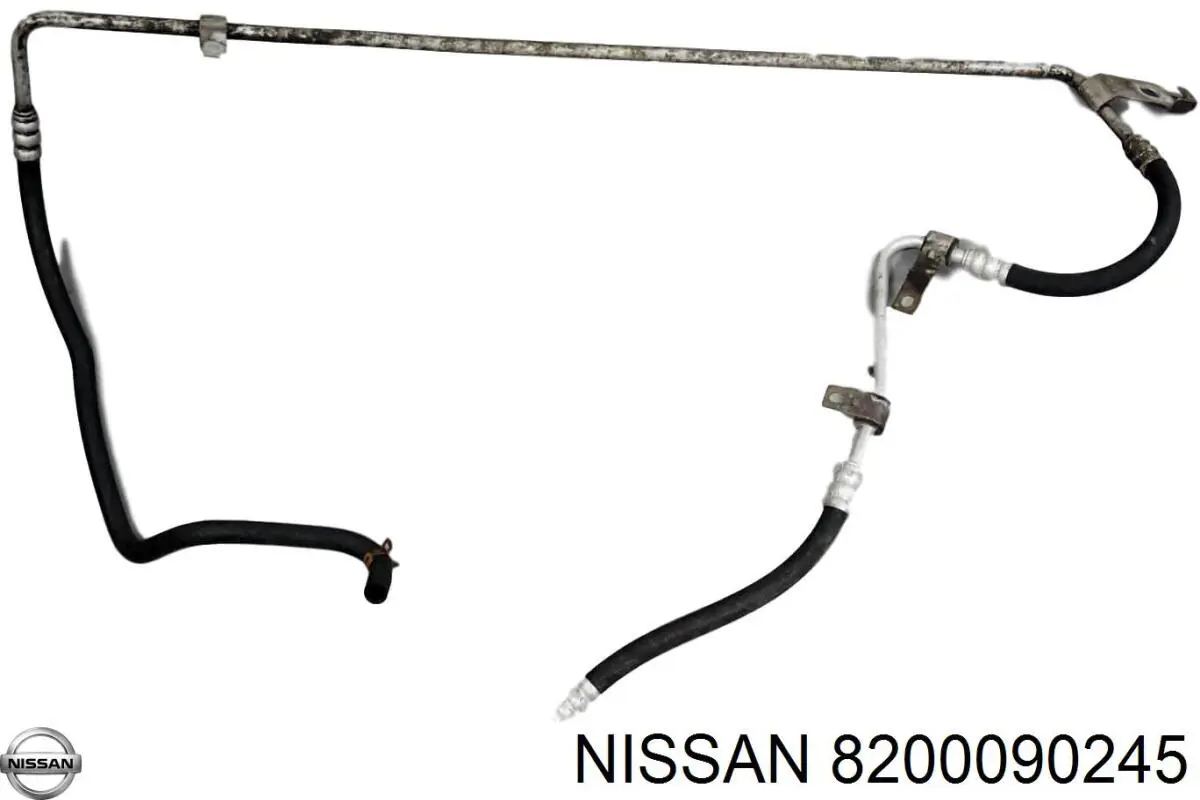 8200090245 Nissan mangueira da direção hidrâulica assistida de pressão baixa, desde a cremalheira (do mecanismo até o tanque)