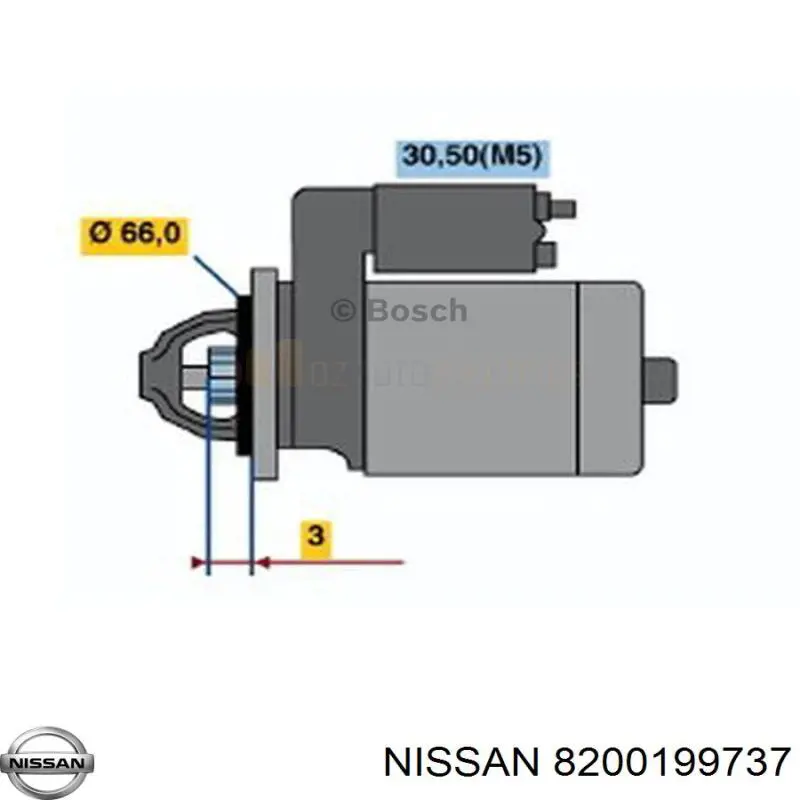 8200199737 Nissan/Infiniti Стартер автомобиля