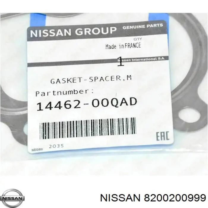 Купить 8200200999 Nissan/Infiniti Прокладка турбины выхлопных газов, впуск