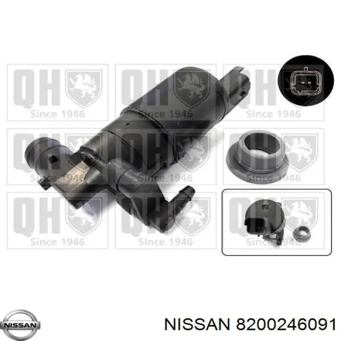 8200246091 Nissan bomba de motor de fluido para lavador de vidro dianteiro