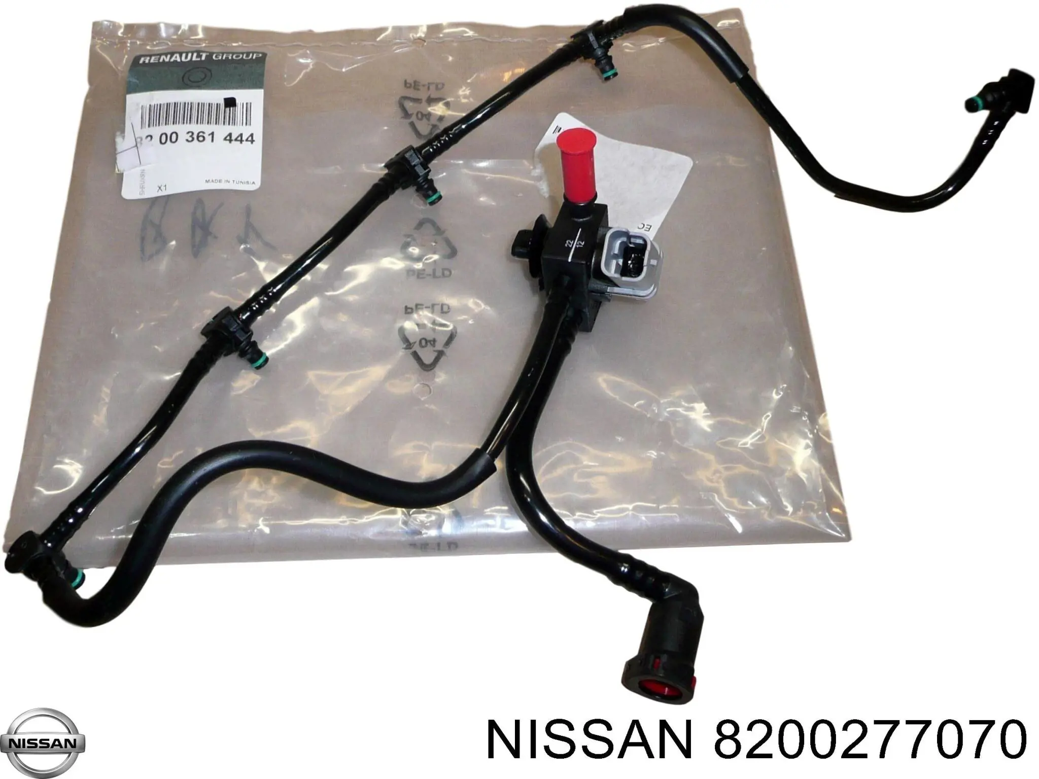 Трубка топливная, обратная от форсунок Nissan 8200277070