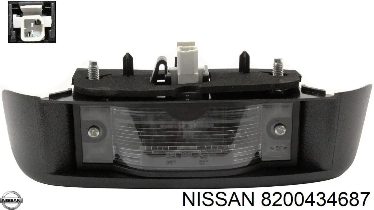 Фонарь подсветки номерного знака 8200434687 Nissan