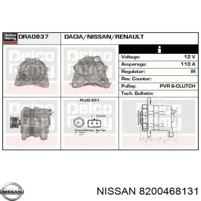 8200468131 Nissan gerador
