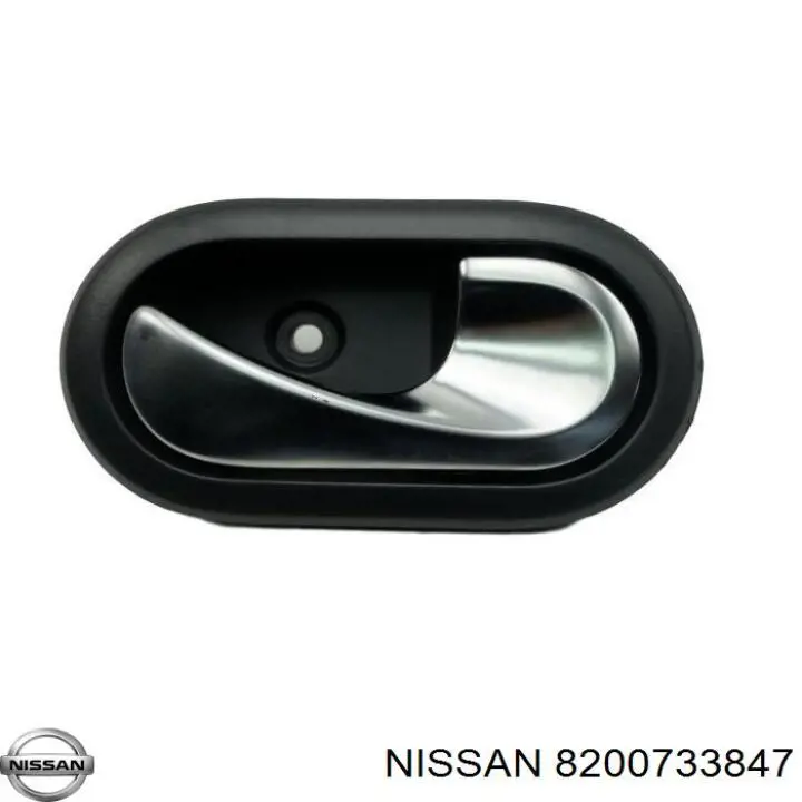 8200733847 Nissan maçaneta interna dianteira/traseira da porta direita