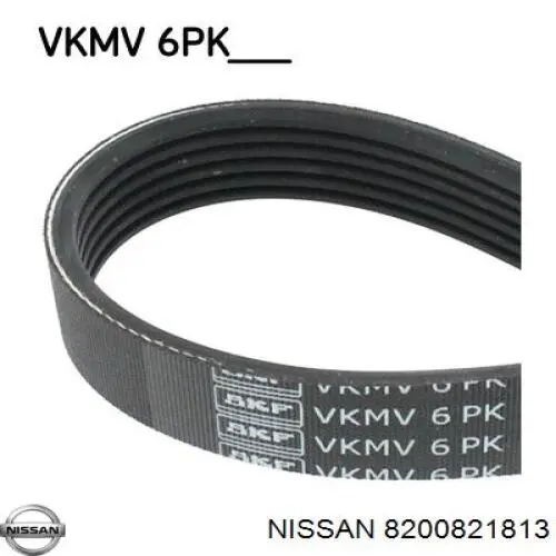 Клиновый ремень Nissan/Infiniti 8200821813 цена, от 11.43 USD