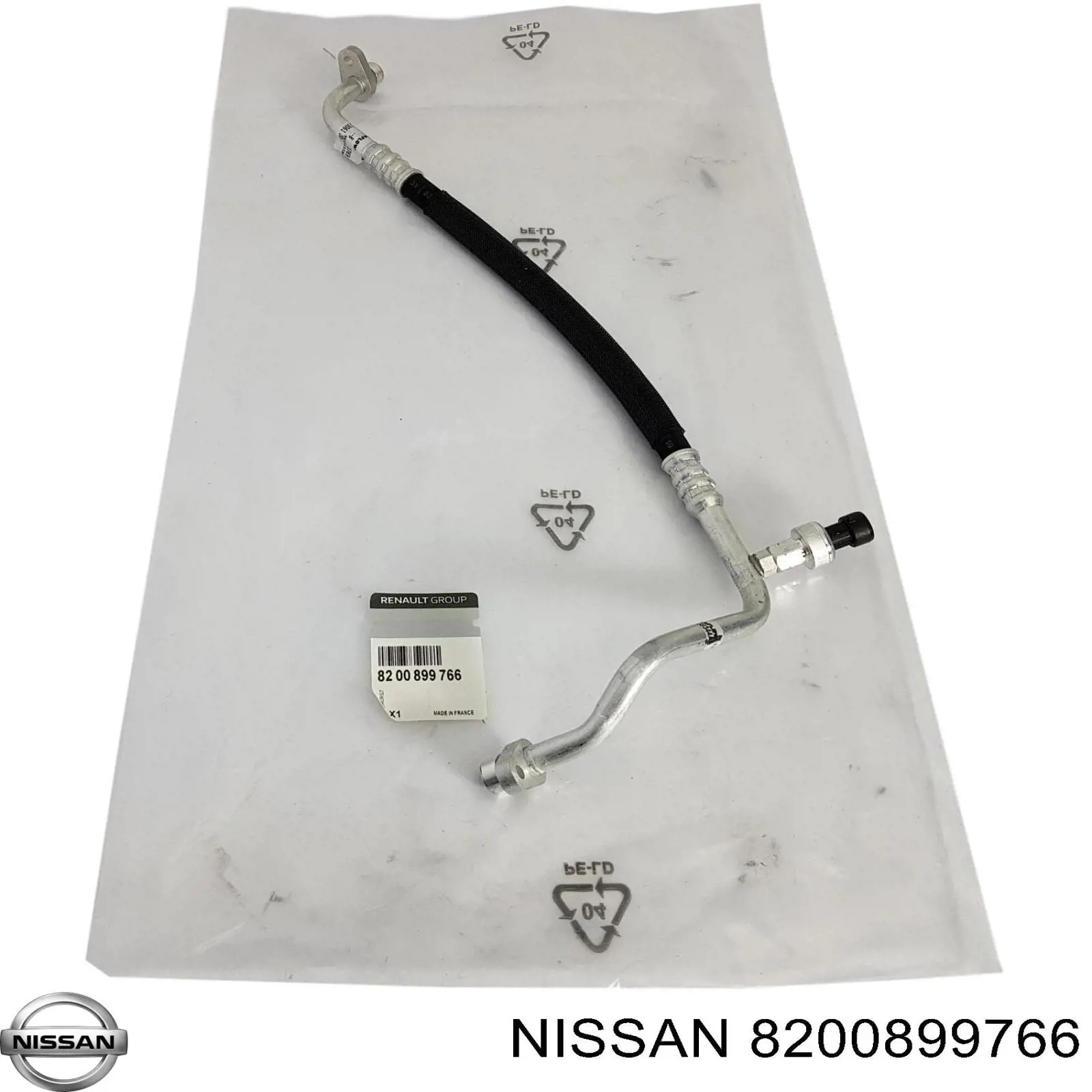 8200899766 Nissan mangueira de aparelho de ar condicionado, desde o compressor até o radiador