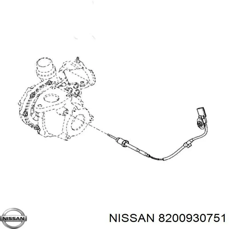 8200930751 Nissan/Infiniti Датчик температуры отработавших газов (ОГ), перед турбиной