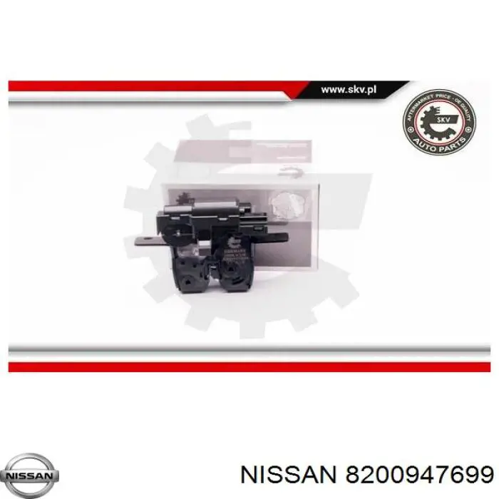 8200947699 Nissan fecho de tampa de porta-malas (de 3ª/5ª porta traseira)