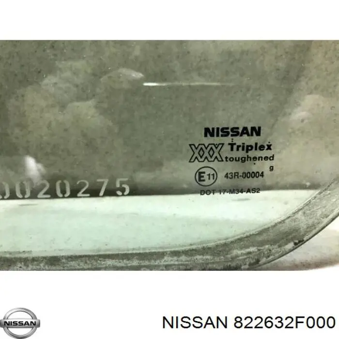 Vidro de janelo da porta traseira esquerda para Nissan Primera (P11)
