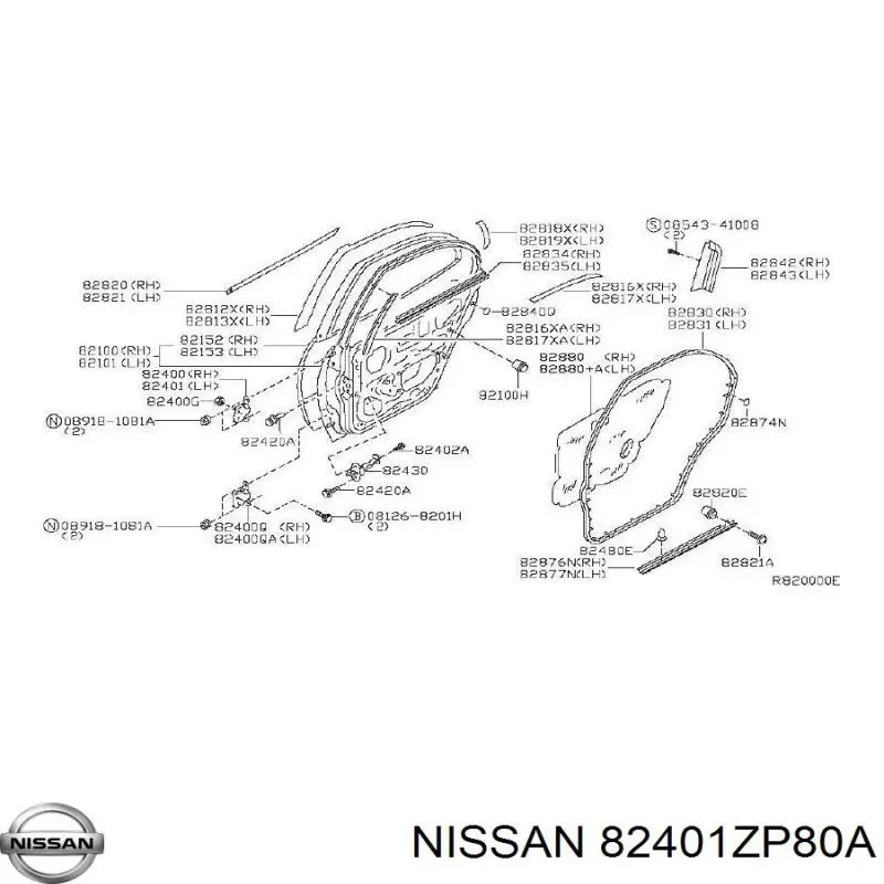  82401ZP80A Nissan