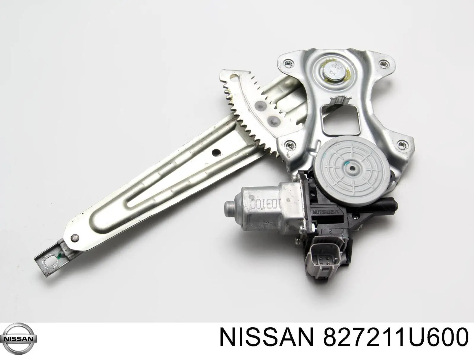 827211U600 Nissan mecanismo de acionamento de vidro da porta traseira esquerda