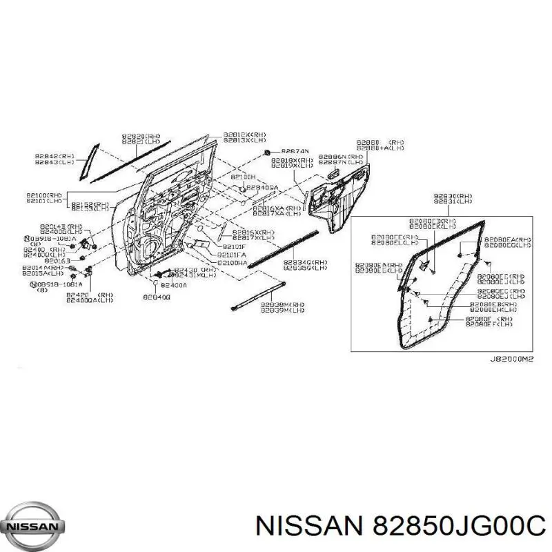  82850JG00C Nissan