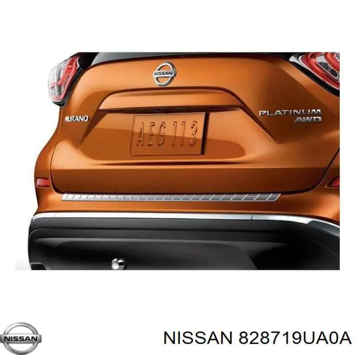 Молдинг двери задней левой нижний 828719UA0A Nissan