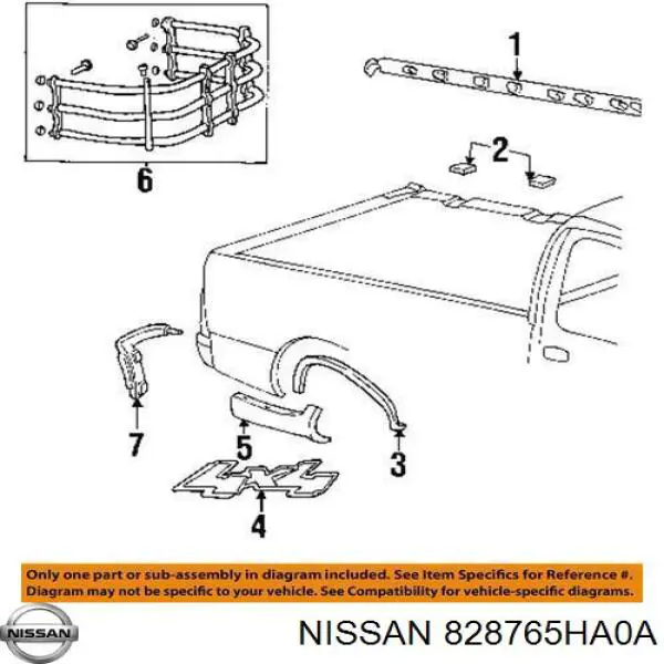 828765HA0A Nissan/Infiniti Молдинг задней правой двери