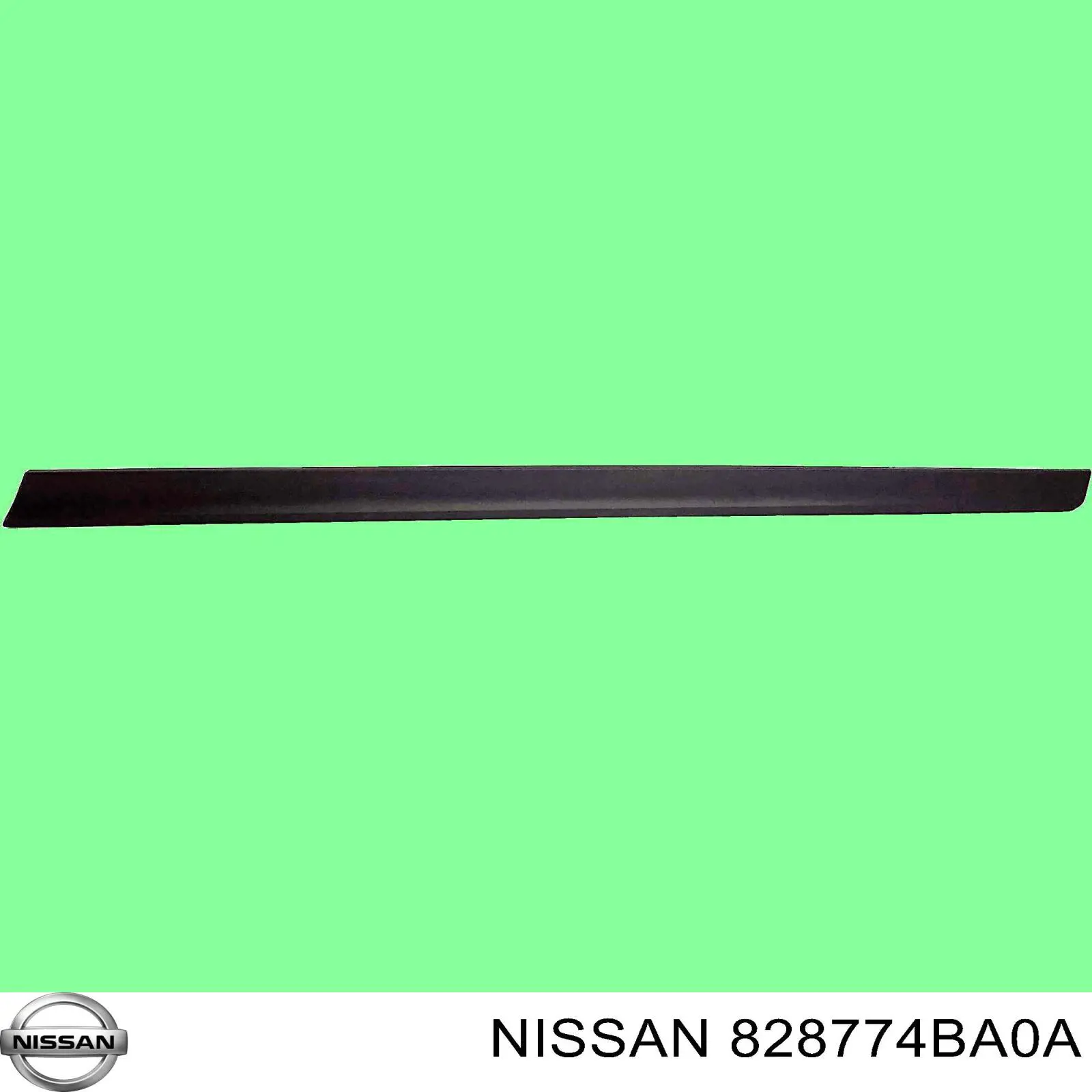 Moldura da porta traseira esquerda para Nissan Rogue (T32U)