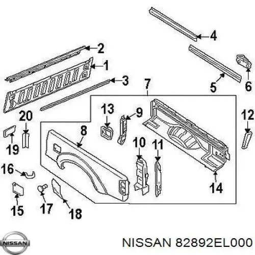  82892EL000 Nissan