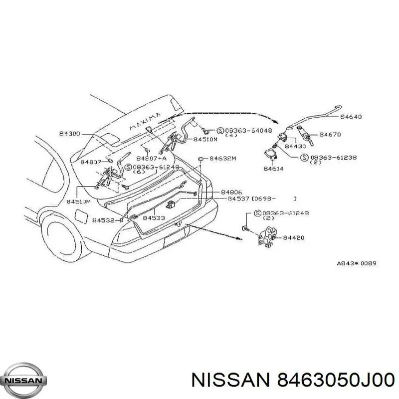  Замок крышки багажника (двери 3/5-й задней) Nissan Maxima 