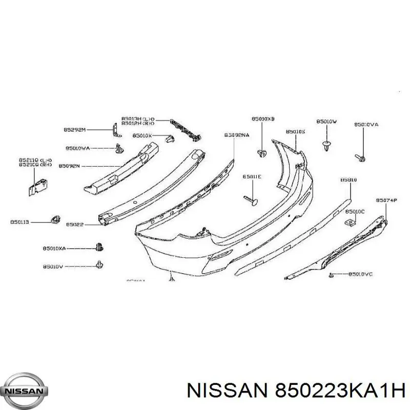 Бампер задний Nissan/Infiniti 850223KA1H цена, от 134.10 USD