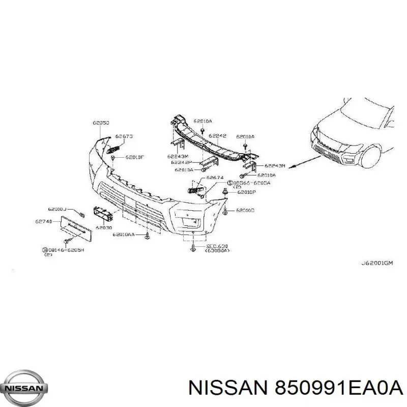  850991EA0A Nissan