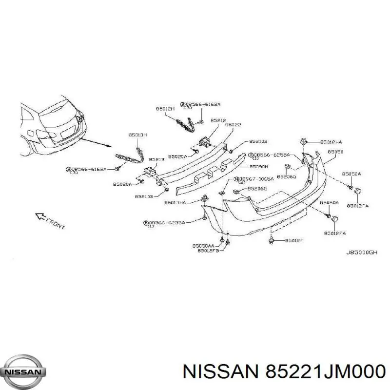  Nissan/Infiniti 85221JM000 цена, от 20.88 USD