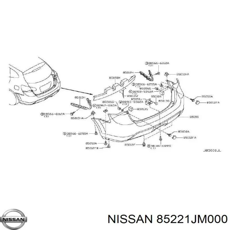 Купить 85221JM000 Nissan/Infiniti 