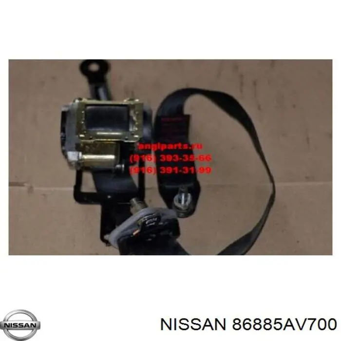 86885AV700 Nissan ремень безопасности передний левый