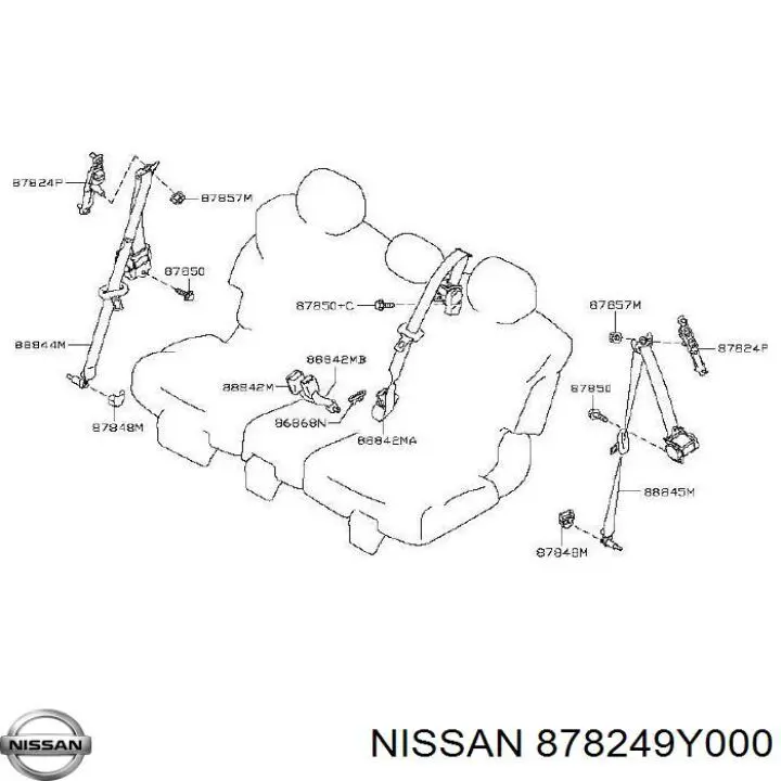  Nissan/Infiniti 878249Y000 цена, от 6.36 USD