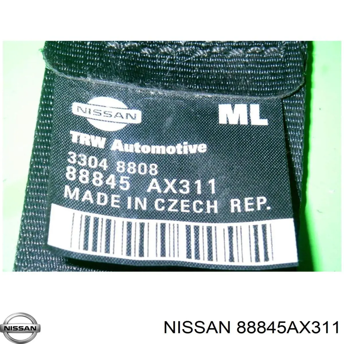 Ремень безопасности задний левый 88845AX311 Nissan