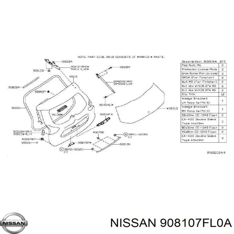  908107FL0A Nissan