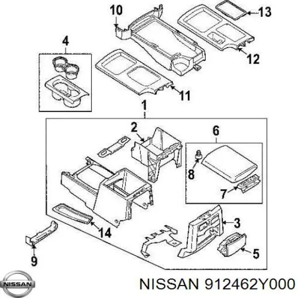  Nissan/Infiniti 912462Y000 цена, от 101.36 USD