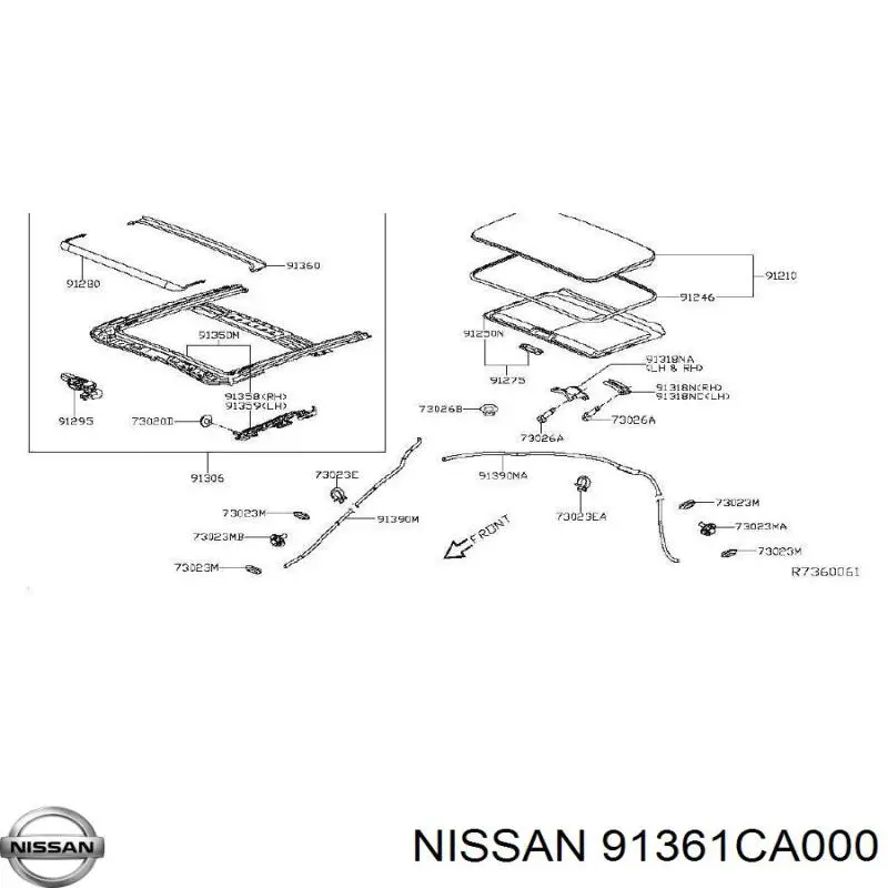  91361CA000 Nissan