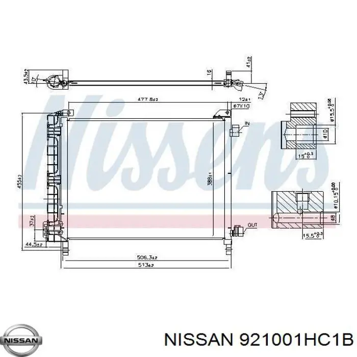 921001HC1B Nissan/Infiniti Конденсатор