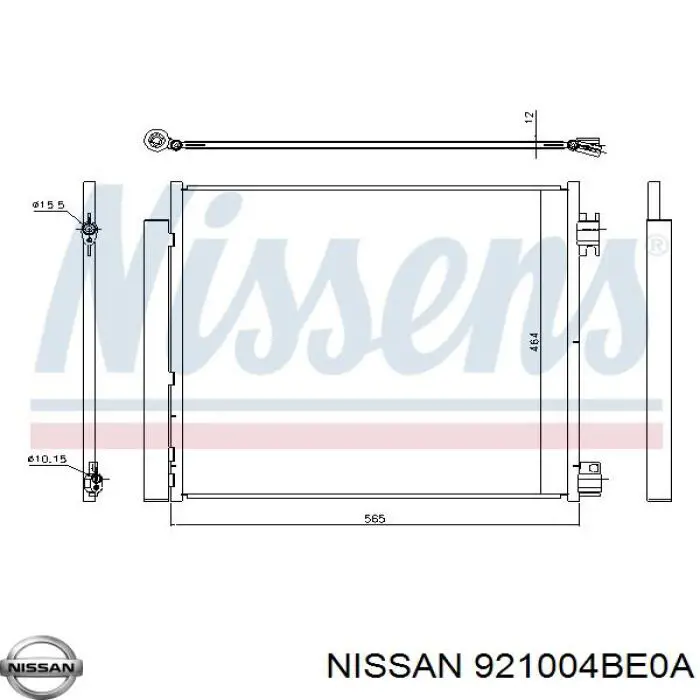 Радиатор охлаждения кондиционера Nissan/Infiniti 921004BE0A