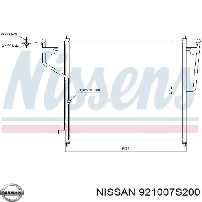 921007S200 Nissan радиатор кондиционера