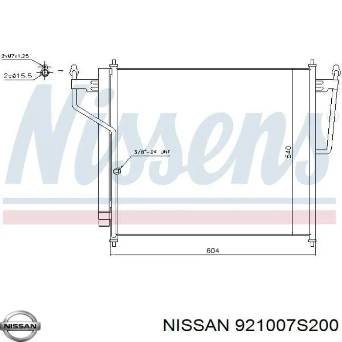 Радиатор охлаждения кондиционера Nissan/Infiniti 921007S000