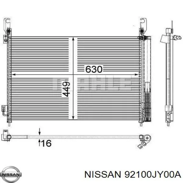92100JY00A Nissan радиатор кондиционера