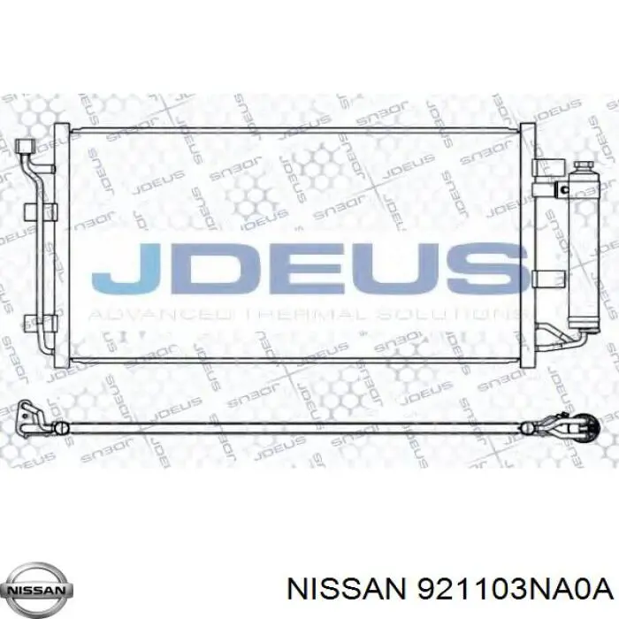 Радиатор кондиционера 921103NA0A Nissan