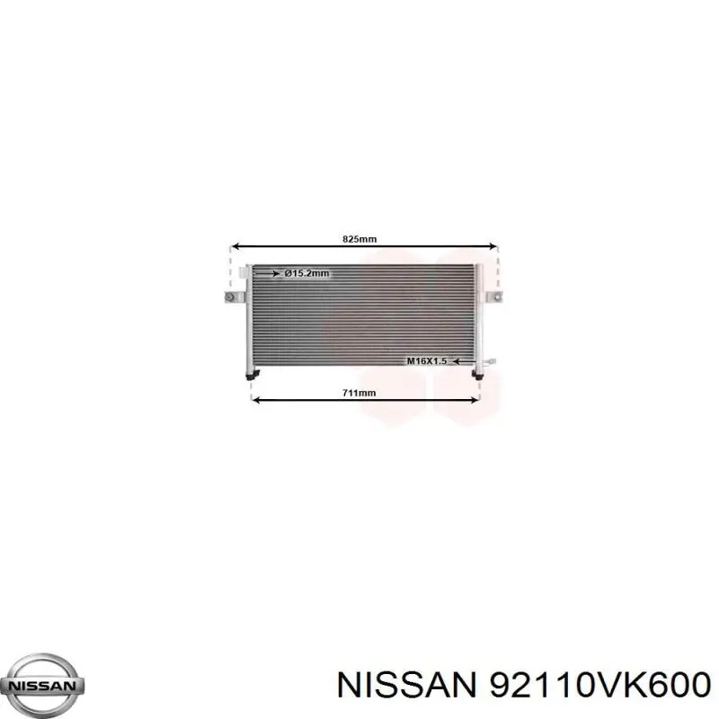 Конденсатор кондиционера Nissan/Infiniti 92110VK600 цена, от 131.90 USD