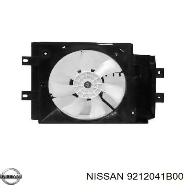 9212041B00 Nissan/Infiniti Диффузор радиатора кондиционера, в сборе с крыльчаткой и мотором